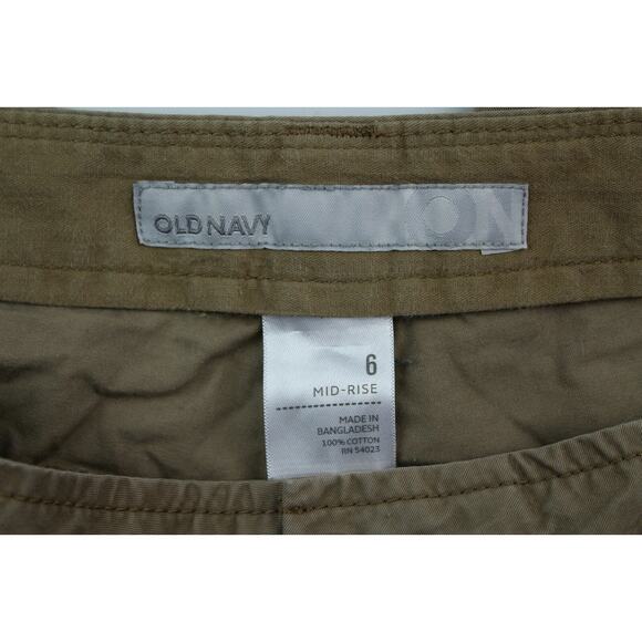 Old Navy Pants Womens 6 Baggy Capri Cropped Clam Diggers Wide Leg Mid-Rise - Picture 3 of 4